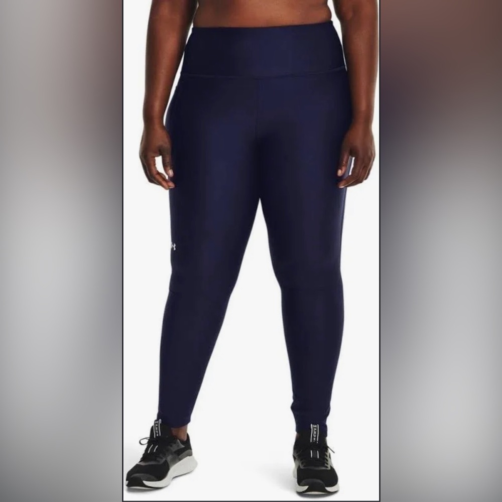 New!!!! Under Armour 3X Heatgear Compression High-Rise Ankle Leggings NAVY
